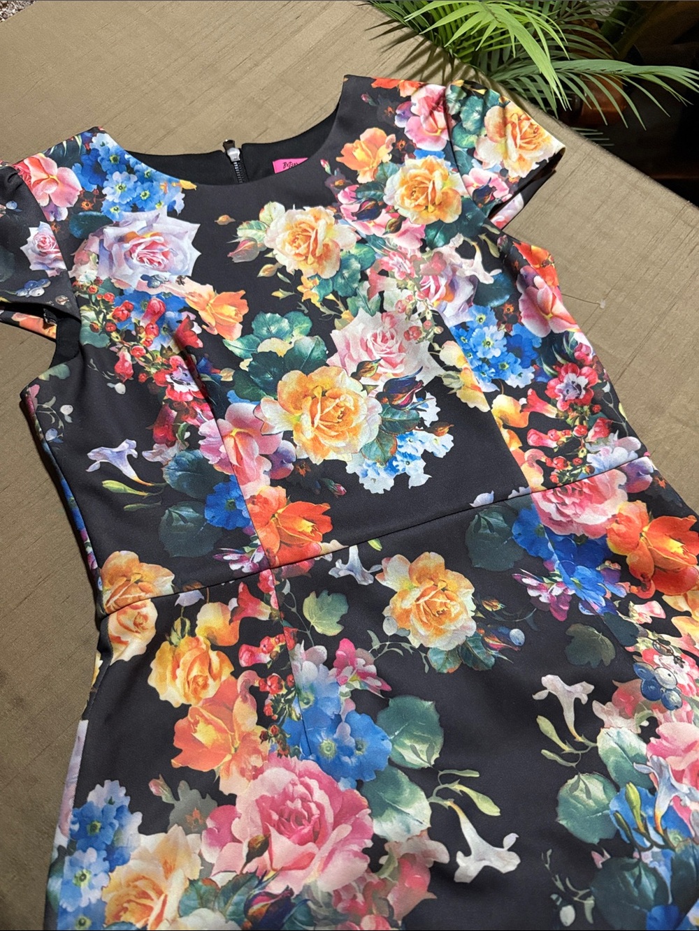 🍒EXTRA 50% OFF🍒  Floral Print Sheath Dress in Black